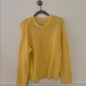 Sunny Yellow Chunky Knit Crew Neck Sweater